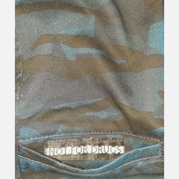 *Men's ALEXANDER WANG Over-Sized Military Style Blue/Blk Camo Print Jacket M * - Picture 5 of 13